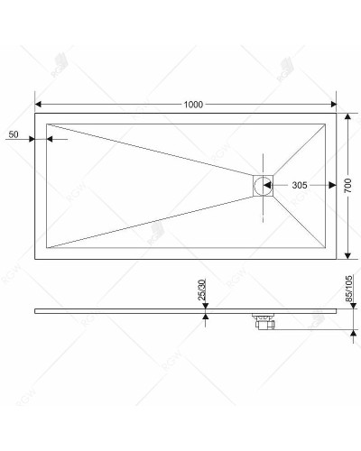 Душевой поддон из искусственного камня RGW Stone Tray ST-0167G 160x70 16152716-02 Графит
