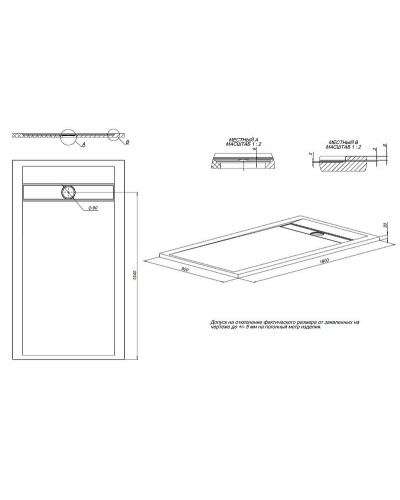 Душевой поддон из искусственного камня Allen Brau Infinity 160x90 8.21007-AM Антрацит