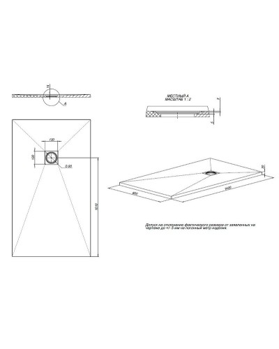 Душевой поддон из искусственного камня Allen Brau Priority 140x80 8.31008-21 Белый камень