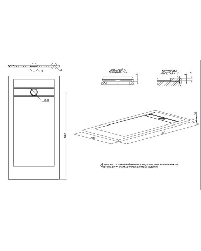 Душевой поддон из искусственного камня Allen Brau Infinity 160x80 8.21006-21 Белый камень