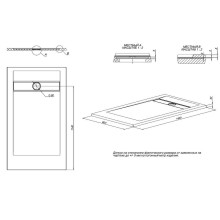 Душевой поддон из искусственного камня Allen Brau Infinity 140x80 8.21004-AM Антрацит