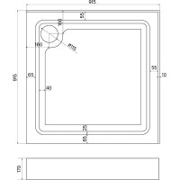 Акриловый поддон для душа Iddis Optima Home 90x90 OPH1WS9i22 Белый