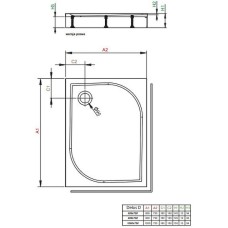 Акриловый поддон для душа Radaway Delos D 100x75 R 4D17515-03R Белый