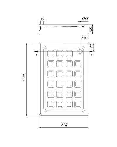 Душевой поддон из стеклокомпозита Migliore 122х82 SX 26996 Белый Золото