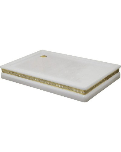 Душевой поддон из стеклокомпозита Migliore 122х82 SX 26996 Белый Золото