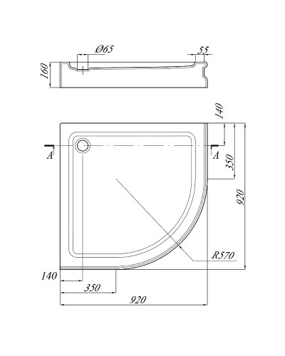 Душевой поддон из стеклокомпозита Migliore 90х90 26353 Белый