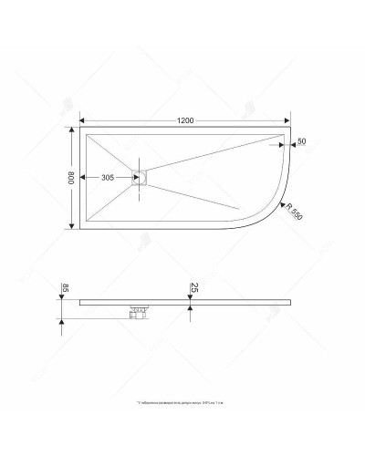 Душевой поддон из искусственного камня RGW Stone Tray ST/AR-W 120x80 16154128-01R Белый