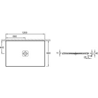 Керамический душевой поддон Jacob Delafon Replay 120х80 N144K-00 Белый