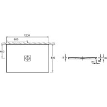Керамический душевой поддон Jacob Delafon Replay 120х80 N144K-00 Белый