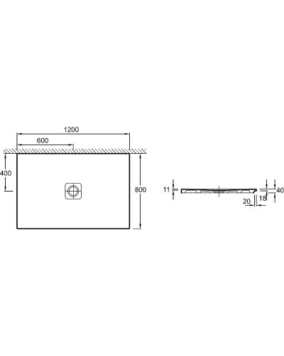 Керамический душевой поддон Jacob Delafon Replay 120х80 N144K-00 Белый