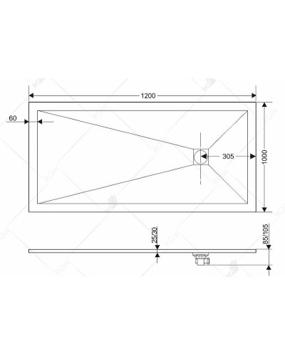 Душевой поддон из искусственного камня RGW Stone Tray ST-Tr 100x90 16152910-11 Терракот