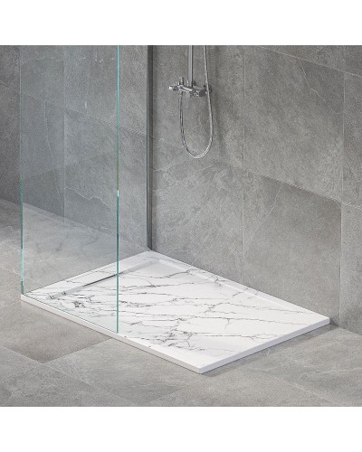 Душевой поддон из искусственного камня RGW STL MW 170x80 52212817-15 Белый мрамор