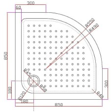 Акриловый поддон для душа Cezares Tray A 85x85 TRAY-A-R-85-550-15-W Белый