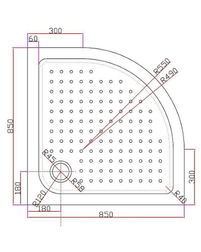 Акриловый поддон для душа Cezares Tray A 85x85 TRAY-A-R-85-550-15-W Белый