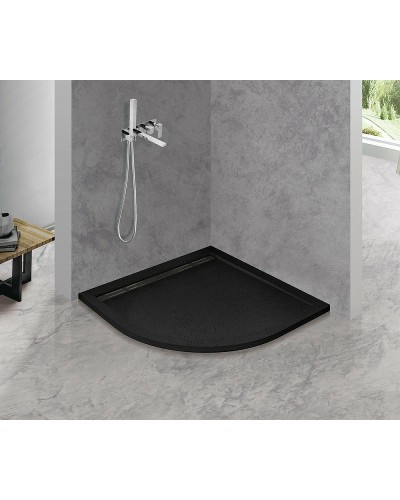 Душевой поддон из искусственного камня Cezares Tray AS 90х90 TRAY-AS-R-90-30-NERO Черный матовый