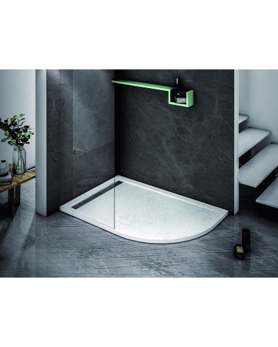 Душевой поддон из искусственного камня Cezares Tray AS 120x80 L TRAY-AS-RH-120/80-30-W-L Белый