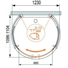 Акриловый поддон для душа Cezares Tray A 123x110 TRAY-A-MODENA-O-123/110-15-W Белый