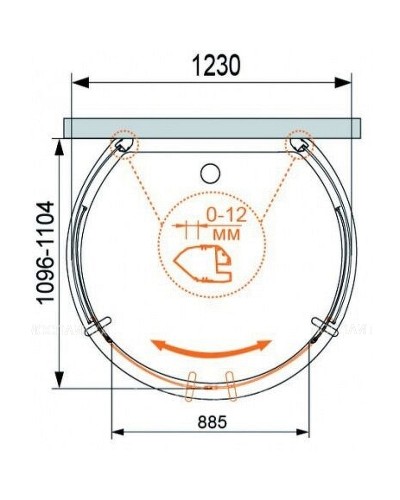 Акриловый поддон для душа Cezares Tray A 123x110 TRAY-A-MODENA-O-123/110-15-W Белый