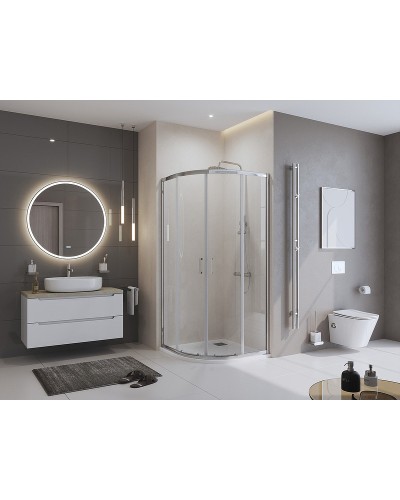Душевой поддон из искусственного камня BelBagno Uno 80x80 TRAY-MR-UNO-R-80-550-35-W-CR Белый