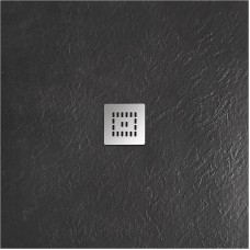 Душевой поддон из искусственного камня BelBagno Uno 90x90 TRAY-MR-UNO-A-90-35-NERO-CR Черный матовый