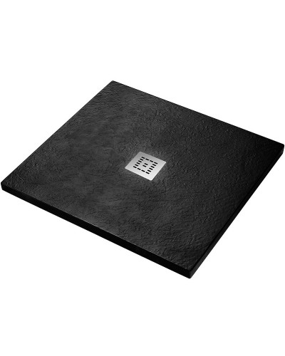 Душевой поддон из искусственного камня BelBagno Uno 90x90 TRAY-MR-UNO-A-90-35-NERO-CR Черный матовый