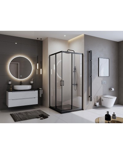 Душевой поддон из искусственного камня BelBagno Uno 90x90 TRAY-MR-UNO-A-90-35-NERO-CR Черный матовый