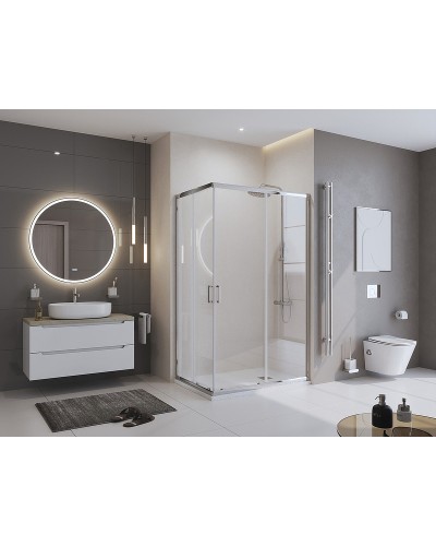 Душевой поддон из искусственного камня BelBagno Uno 120x80 TRAY-MR-UNO-AH-120/80-35-W-CR Белый