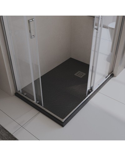 Душевой поддон из искусственного камня BelBagno Uno 120x80 TRAY-MR-UNO-AH-120/80-35-NERO-CR Черный матовый