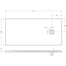 Душевой поддон из искусственного камня BelBagno Uno 170x80 TRAY-MR-UNO-AH-170/80-35-W-CR Белый