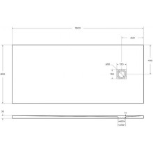 Душевой поддон из искусственного камня BelBagno Uno 180x80 TRAY-MR-UNO-AH-180/80-35-W-CR Белый