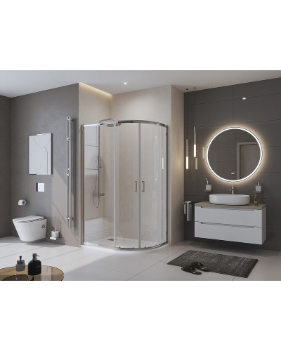 Душевой поддон из искусственного камня BelBagno Uno 120x80 L TRAY-MR-UNO-RH-120/80-550-35-W-L-CR Белый