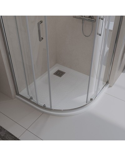 Душевой поддон из искусственного камня BelBagno Uno 90x90 TRAY-MR-UNO-R-90-550-35-W-CR Белый