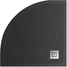 Душевой поддон из искусственного камня BelBagno Uno 90x90 TRAY-MR-UNO-R-90-550-35-NERO-CR Черный матовый