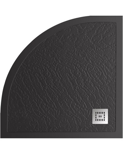 Душевой поддон из искусственного камня BelBagno Uno 90x90 TRAY-MR-UNO-R-90-550-35-NERO-CR Черный матовый
