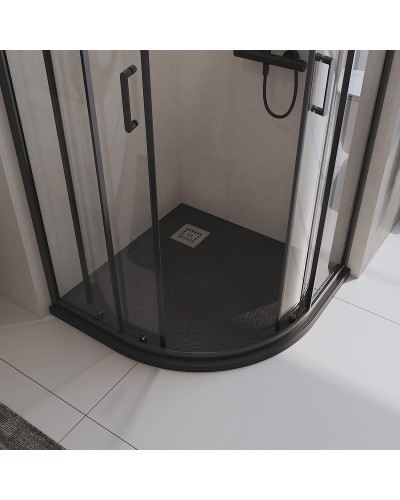 Душевой поддон из искусственного камня BelBagno Uno 90x90 TRAY-MR-UNO-R-90-550-35-NERO-CR Черный матовый