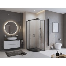 Душевой поддон из искусственного камня BelBagno Uno 90x90 TRAY-MR-UNO-R-90-550-35-NERO Черный