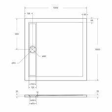 Акриловый поддон для душа BelBagno Due 100x100 TRAY-BB-DUE-A-100-4-W0 Белый