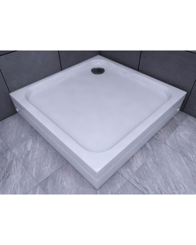 Душевой поддон из искусственного камня Aquatek 90x90 квадратный с ножками Белый