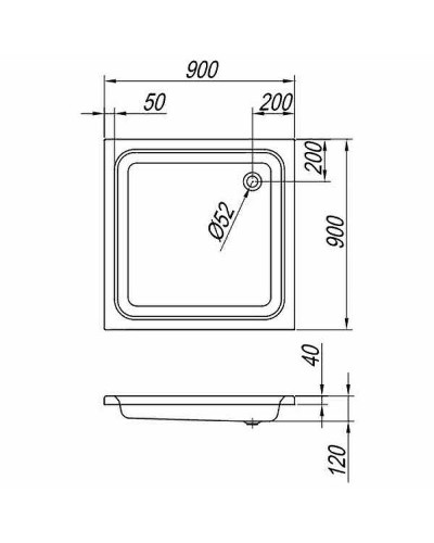 Акриловый поддон для душа Kolpa San Pearl 90x90 563080 Белый