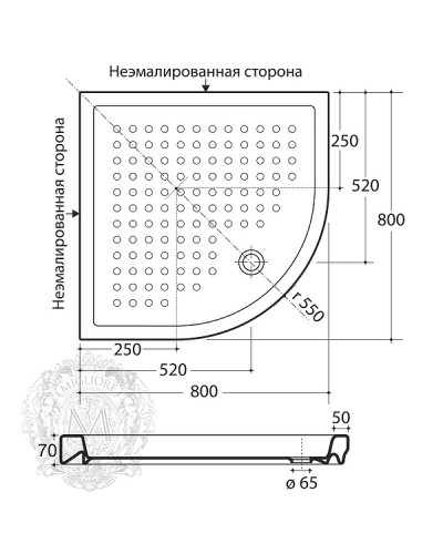 Керамический душевой поддон Migliore 80х80 ML.PDA-28.390.BI Белый