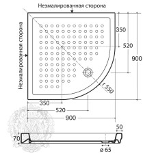 Керамический душевой поддон Migliore 90x90 ML.PDA-28.400.BI Белый