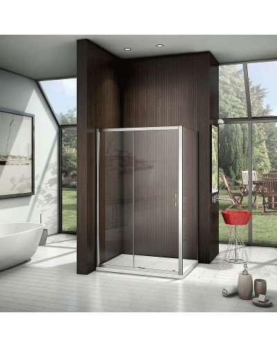 Душевая стенка Good Door Neo SP-90 90х185 профиль Хром стекло прозрачное