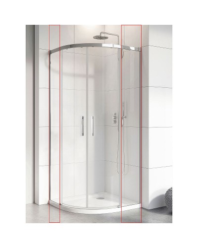 Душевая стенка Radaway Idea PDD 100Lх100R 387142-01-01 боковая профиль Хром стекло прозрачное