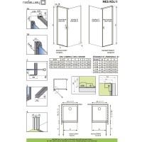 Душевая стенка Radaway Nes S1 100 10039100-01-01 боковая профиль Хром стекло прозрачное