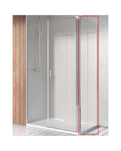 Душевая стенка Radaway Nes S2 90 10040090-01-01 боковая профиль Хром стекло прозрачное