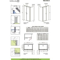 Душевая стенка Radaway Nes S2 90 10040090-01-01 боковая профиль Хром стекло прозрачное