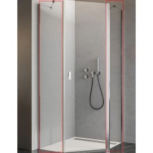 Душевая стенка Radaway Nes PTJ 100 Z x 100 S 10052100-01-01 боковая профиль Хром стекло прозрачное