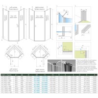 Душевая стенка Radaway Nes Black PTJ 90 10052900-54-01 боковая профиль Черный стекло прозрачное