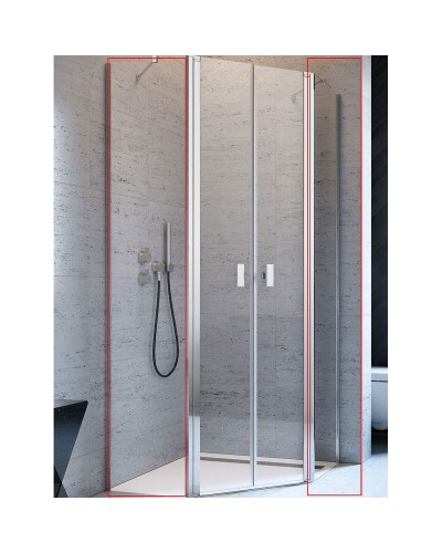 Душевая стенка Radaway Nes PTD 90 10051600-01-01 боковая профиль Хром стекло прозрачное