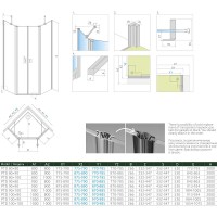 Душевая стенка Radaway Nes PTD 90 10051600-01-01 боковая профиль Хром стекло прозрачное